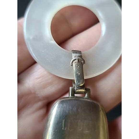 Vintage WEB Sterling Personalized Bell Lucite Ring Baby Teething Rattle - Picture 4 of 10
